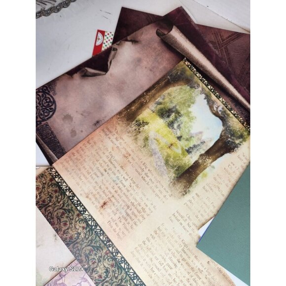 Assorted 12"x12" Scrapbook Paper Collection - Patterns Textures & Designs 5 lbs - Picture 2 of 9